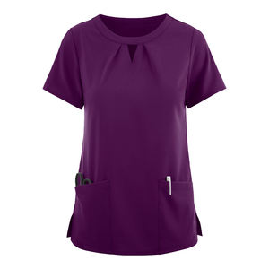 Yuhong venta al por mayor de alta calidad de moda enfermería Scrubs manga corta elástico Srubs médico Scrub uniforme conjunto de enfermera para mujer - Product Image 3