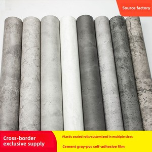 <span class=keywords><strong>Papier</strong></span> <span class=keywords><strong>peint</strong></span> auto-adhésif <span class=keywords><strong>gris</strong></span> ciment WBX personnalisé, imperméable, insonorisant, anti-salissure, 2 mm d'épaisseur, style industriel <span class=keywords><strong>vintage</strong></span> pour - Product Image 6