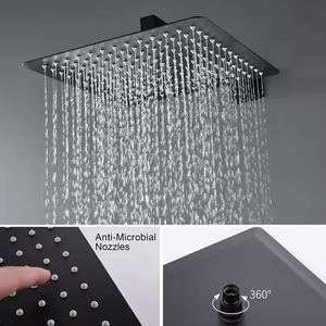 Conjunto de Torneira de Chuveiro de Parede em Latão Escovado Moderno com Três Funções, Padrão Cascata e Chuva, Válvula Cerâmica para Apartamentos - Product Image 6