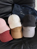 Casquette de baseball souple à pois en forme de cœur pour femme – Protection solaire polyvalente, respirante, style mignon – Vente en gros