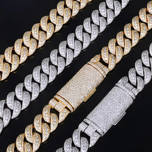 Bracelet à fermoir hip-hop pour homme, chaîne cubaine en zircon, accessoires de mode personnalisés, collier Tanjing Fashion Lijing - Product Image 3