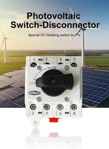 Voltriq PV DC isolator chuyển đổi 1500V <span class=keywords><strong>4P</strong></span> 32A DIN đường sắt năng lượng mặt trời xoay xử lý ROTARY disconnector CE cho năng lượng mặt trời chứng nhận - Product Image 3