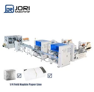 Machine automatique de fabrication de serviettes en soie Presse à gaufrer Découpe pliante Impression Ligne de production d'emballage Produits en papier