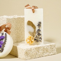 Marque privée Vente en gros Cadeau de Noël fait main personnalisé Fleurs séchées Décoration intérieure Comprimés de cire parfumée Fondant à la cire