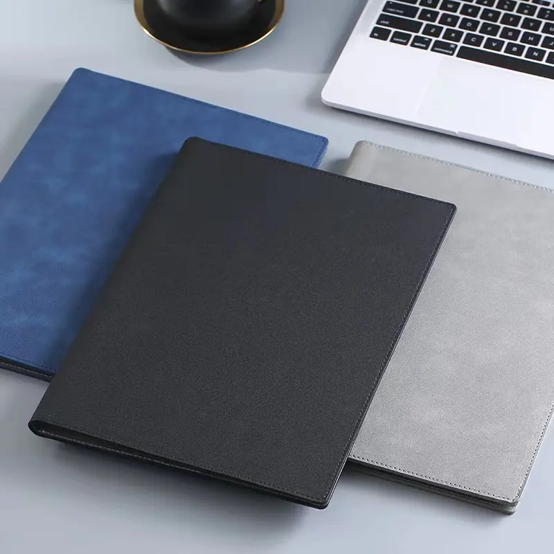 Appunti Padfolio personalizzati in fabbrica formato A4 cartella per ufficio in pelle Pu Business School Organizer per documenti legale con blocco per scrivere