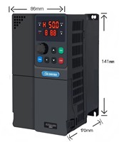 Variateur de fréquence (VFD) 0,75 kW monophasé en entrée, triphasé 220 V en sortie, variateur de vitesse pour le contrôle de la vitesse des moteurs de ventilateurs industriels