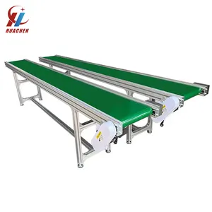 Factory Direct Supply PVC Green Flat Belt Conveyor For Food Industrial Assembly Production Line
