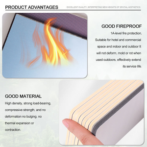 Xu Hướng Mới Tre Than Gỗ Veneer Không Thấm Nước Chống Ẩm EO Thân Thiện Trang Trí Bảng Điều Khiển Cho Hành Lang Trần - Product Image 2