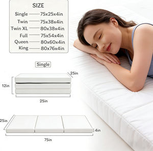 <span class=keywords><strong>Matelas</strong></span> en mousse à mémoire de forme pliable à trois volets, prix d'usine, <span class=keywords><strong>matelas</strong></span> simple pliable de 4 pouces avec housse pliable et lavable, pour voyage et camping - Product Image 3