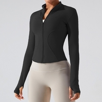 Vestes de sport ajustées zippées pour femmes, idéales pour l'entraînement, la course, le yoga, la gym et les activités sportives
