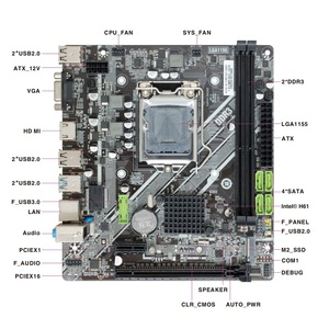 M.2 NVME H61 <b>Motherboard</b> DDR3 <b>LGA</b> <b>1155</b> Chipset Desktop PC Mainboard Computer MATX Board for 2nd/3rd Gen DDR3 Supported ATX Mothe - Product Image 2