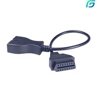 Para Toyota lector de código herramienta de escaneo adaptador de escáner automático 22Pin OBD1 OBD2 adaptador de diagnóstico 16Pin Cable de diagnóstico de coche Cables de datos