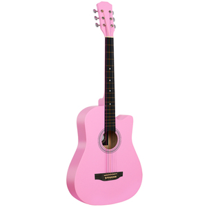 Vendita diretta della fabbrica di compensato rosso 38 pollici chitarra acustica per i bambini con lucido finito - Product Image 1