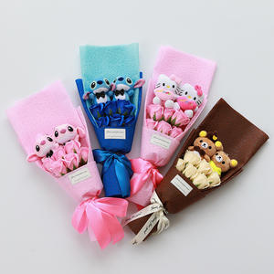 かわいいクマ子猫ぬいぐるみバレンタインギフトPPコットン入りユニセックス - Product Image 2