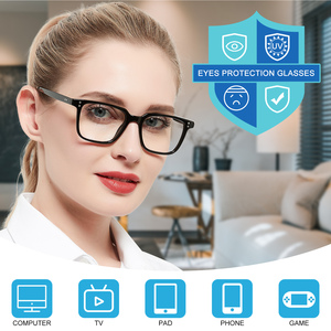 Gafas Retro de Montura Cuadrada Negra Extra Grandes para Mujer, Ligeras, con Protección Anti-Luz Azul y Detalles Metálicos - Product Image 1