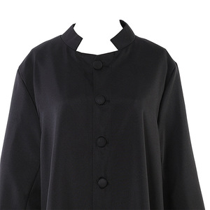 Túnica de Graduación para Adultos, Tejida, de una Sola Capa, Atuendo Académico, Túnica Religiosa para Pastor de Iglesia, Unisex, de Poliéster, con Botones - Product Image 4