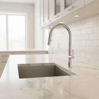 Robinet de cuisine moderne à poignée unique en laiton sans plomb, cartouche céramique, installation monotrou, douchette extractible – Meilleures ventes