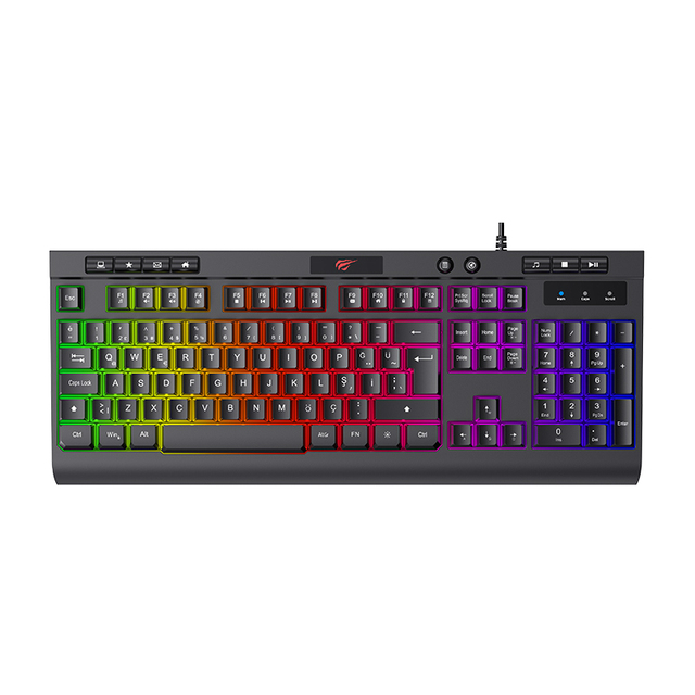 Havit KB883L RGB Colorful Multi-Function Backlit Keyboard USB Rainbow Backlit Gaming Keyboard