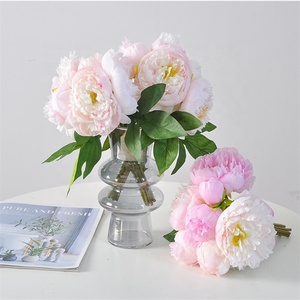 High End Wholesale 7 Heads Silk Cloth Peonies Artificial Flowers Peony Bridal <b>Bouquet</b> for <b>Wedding</b> Home Decoration - Product Image 5