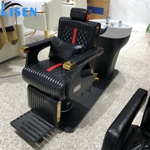 KISEN <b>Adjustable</b> <b>Footrest</b> Electric Hair Washing Salon Shampoo Chair With Durable Ceramic Bowl Massage Salon Head Spa Bed - Product Image 5