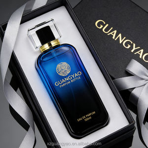 Flacon de parfum en verre rectangulaire de 100 ml avec <span class=keywords><strong>dégradé</strong></span> de couleurs personnalisé en usine, couvercle <span class=keywords><strong>carré</strong></span> en acrylique, logo personnalisé, boîte personnalisée - Product Image 5