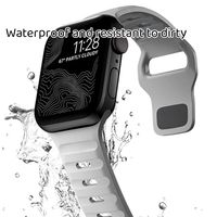 Nouveauté Bracelet de montre intelligente noir à boucle Bracelet en silicone respirant Bracelet de montre intelligente en silicone sport pour Apple Watch Series
