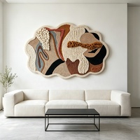 Peinture personnalisée moderne abstraite 3D en coton tissé, œuvre d'art murale, décoration intérieure, vente en gros, projet hôtelier, faite à la main, à suspendre, pour salon