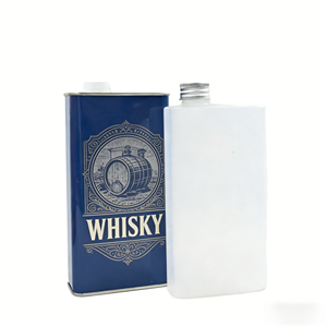 Canhojalata de vino de Metal de 700ml/750ml con botella de plástico interior para Vodka <span class=keywords><strong>Brandy</strong></span> Whisky Gin Rum Tequila - Product Image 2