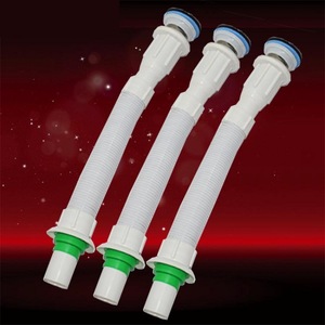 Tubo de desagüe abatible para lavabo, 80 mm de diámetro exterior, ajuste por compresión, fácil instalación para grifo de lavabo - Product Image 1