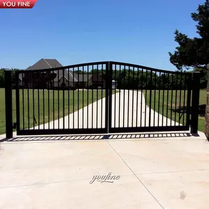 Outdoor Modern Driveway Main Door Steel High Quality Wrought Iron Gate Design