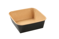 Bol en papier kraft pour salade en gros et emballage compostable écologique à fermeture pliante pour salades à emporter pour les restaurants et les commerces de salades