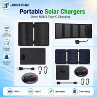 Chargeur solaire monocristallin pliable ETFE 100W 18V avec USB-C PD 20V à charge rapide, sac d'alimentation portable pour camping en extérieur