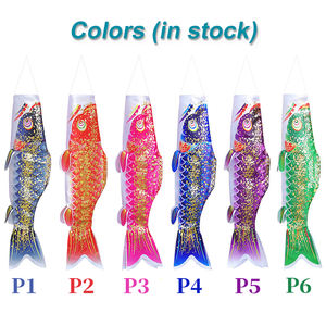 Bannière 3D à fanion de carpe dorée Drapeau de guide touristique de carpe dorée en polyester et soie Beau décor pour poisson japonais Hefeng - Product Image 2