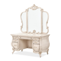 Meubles de chambre à coucher de style américain classique, coiffeuse en bois sculpté avec miroir, ensembles de vanités de maquillage