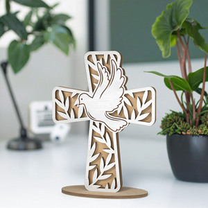 Lễ Phục sinh đức tin Kitô giáo phước lành lễ Rửa Tội Quà Tặng Tôn Giáo Trung tâm tưởng niệm bức tượng nhà thờ gỗ chim bồ câu chéo - Product Image 1