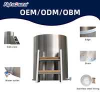 Chine Bain de glace avec bain de glace en acier 316 Baril en acier inoxydable Cold Plunge Hot Tub Combo Unit Personnalisé