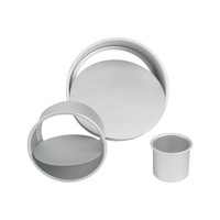 Juego de moldes para pasteles redondos, moldes para pasteles de aluminio de 4 ", 6" y 8 "con Base extraíble, moldes redondos para hornear pasteles para bodas, fiestas de cumpleaños