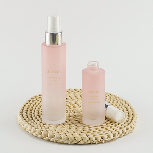 50ml <span class=keywords><strong>100ml</strong></span> mới được thiết kế chai xịt Gradient chai thủy tinh màu hồng đặt bao bì mỹ phẩm sang trọng - Product Image 1