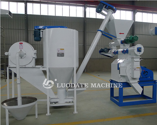 Пеллетная мельница для корма для птиц, производственная линия, 2 тонны в час