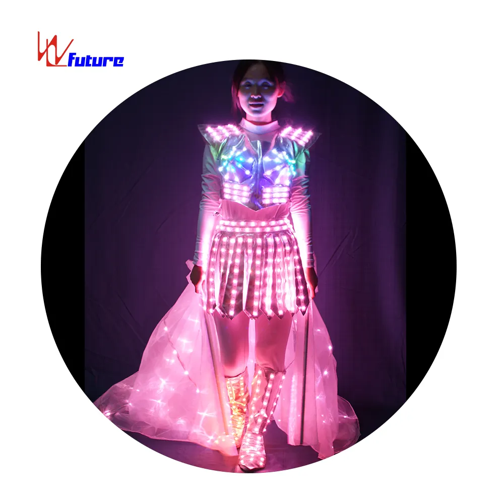 Tanıtım ledi seksi dans ile elbise olmadan LED isis kanatları, LED peri kostüm aydınlık giyim