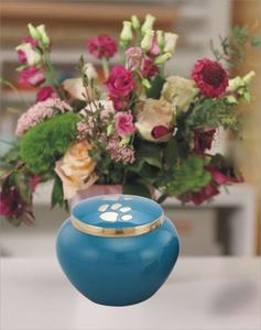 โกศทองเหลืองพิมพ์ลายอุ้งเท้าสำหรับผู้ใหญ่และสัตว์เลี้ยงขี้เถ้า - Product Image 2