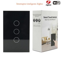 JRUMP Zigbee 120 US ST 1234Gang/2Way Smart Wifi Touch Light Switch Smart Tuya Wifi Switches Bekerja dengan Alexa Google Home Wall Switch