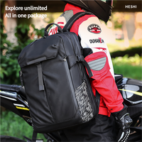 Sac à dos réfléchissant de nuit à double bandoulière, grande capacité, sac à dos de voyage décontracté et tendance pour moto