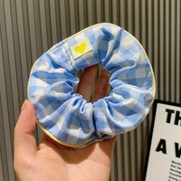 Ins nouvelle couleur bonbon cheveux chouchous coréen Plaid frais cheveux cravates femmes Simple tissu cheveux élastiques accessoires pour les filles