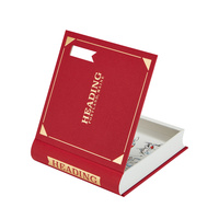 Boîte cadeau rigide magnétique personnalisée en forme de petit livre, avec logo en feuille d'or, emballage de luxe en forme de livre, style livre magnétique