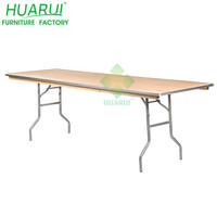 Table pliante en bois, d'argent 12ft/8ft, location de banquets