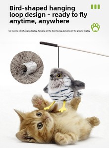 Juguete Interactivo Automático para Gatos con Simulación de Pájaros, Sonidos Realistas y Chirridos, para Ejercicio de Mascotas y Alivio del Aburrimiento, Nuevo de Fábrica - Product Image 5