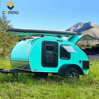 OTR Usine personnalisé jouet transporteur motos remorque vélo camping-car voyage remorques hybride caravane fibre de verre