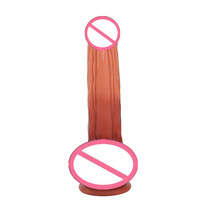 Dildo en silicone à effet dégradé, réaliste, extra-large, doux, épais et long, jouet sexuel pour femmes