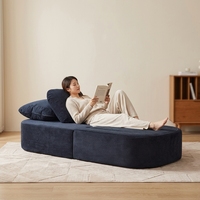 Fabrikhersteller Großhandel Modernes Modulares PU-Cord-Polstermöbel-Set für Apartments & Villen: Sessel, Hocker und Verwandelbares Sofa